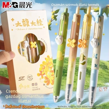 Morning Light visszahúzható gél toll – tinta nem törölhető, műanyag tokozás, csúcs más anyagból