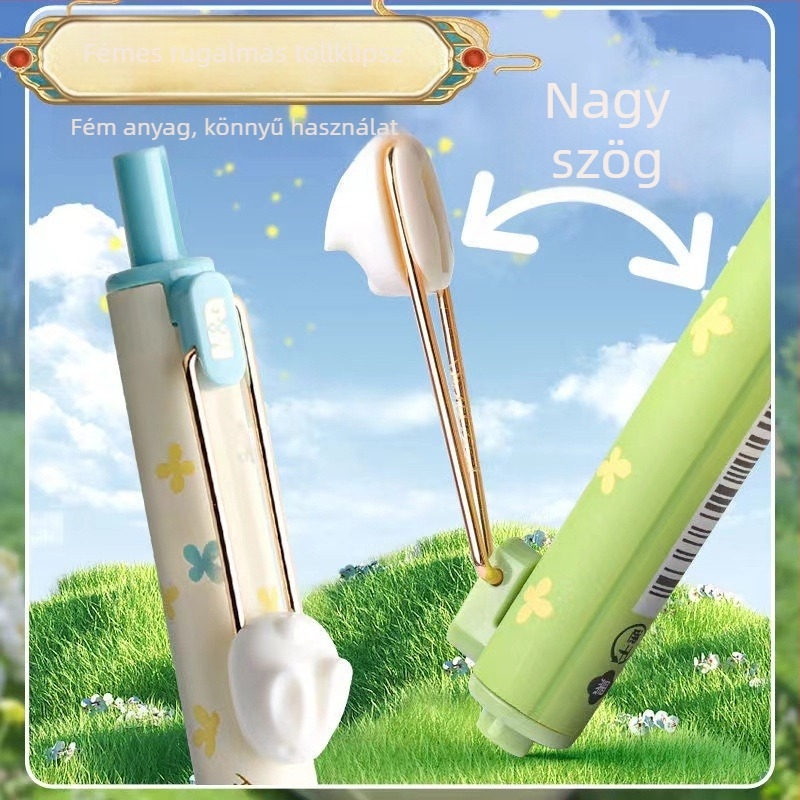 Morning Light visszahúzható gél toll – tinta nem törölhető, műanyag tokozás, csúcs más anyagból