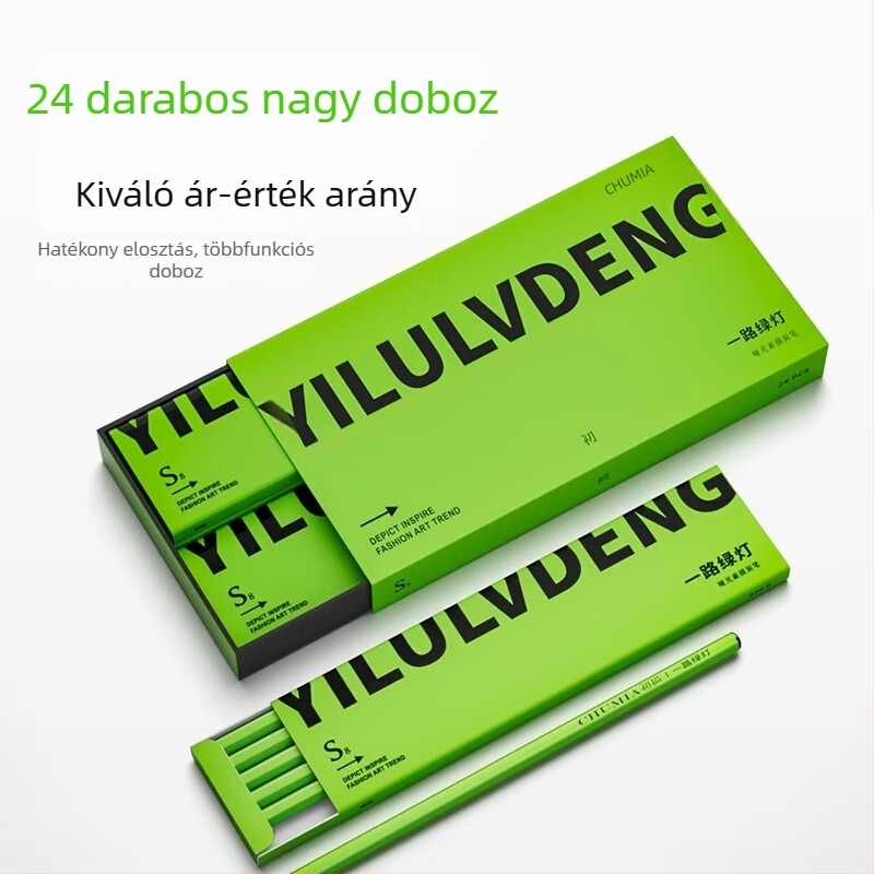 Puha szenes ceruza készlet rajzhoz, fa testtel, alapcsomagolás, típus: Egyéb, Gb