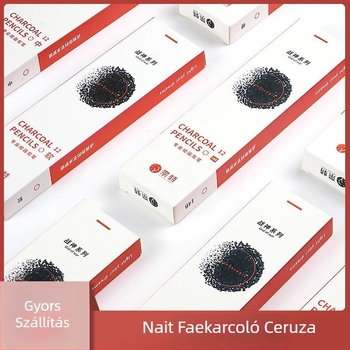 Knight szénrajz készlet kezdőknek – fa burkolatú rajzceruzák, 14B fokozat