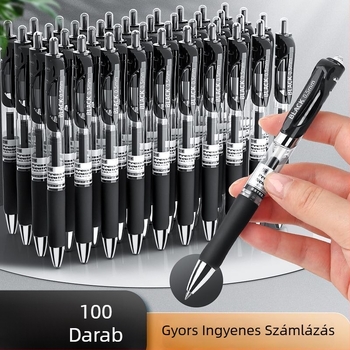 K35 nyomógombos gél toll, 0.5 mm, wolfram fej, műanyag test, irodai vagy vizsga használatra