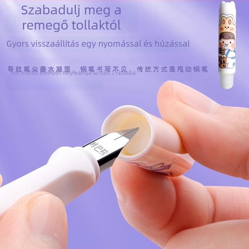 XDL-Erasable Pen, műanyag tokkal, hőérzékeny tinta, cserélhető tintapatron, harmadik osztályos diákoknak