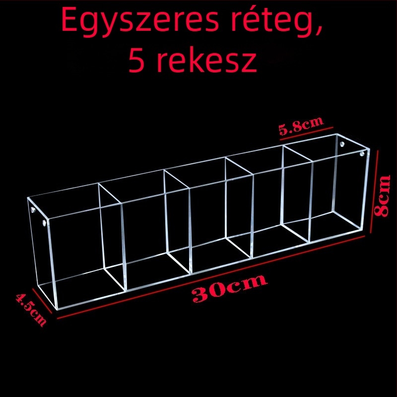 Organikus üveg tolltartó, modell 02, 4 rekesz / 8 rekesz / 12 rekesz konfigurációk