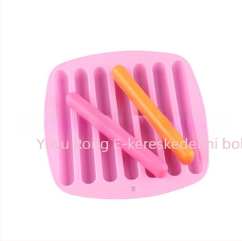 Szilikon süteményforma készlet, 7 darab hosszú csík, szabálytalan alak, hengeres forma pudinghoz és csokoládéhoz