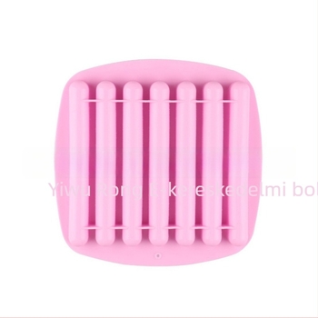 Szilikon süteményforma készlet, 7 darab hosszú csík, szabálytalan alak, hengeres forma pudinghoz és csokoládéhoz