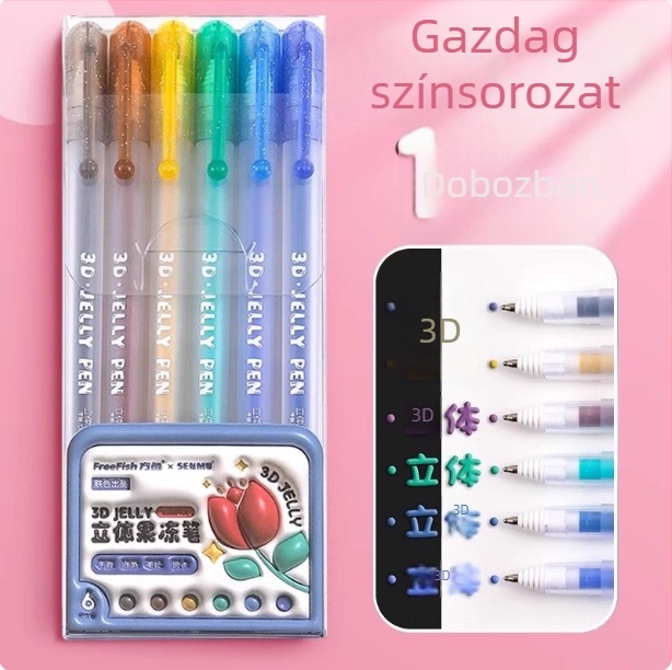 Berade FY-1138-y 3D zselés toll - egyetlen csúcsú, műanyag test, dobozban csomagolva