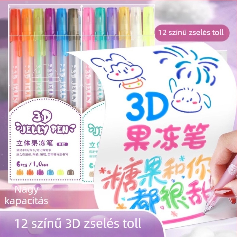 Berade FY-1138-y 3D zselés toll - egyetlen csúcsú, műanyag test, dobozban csomagolva