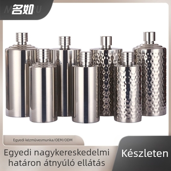 304 rozsdamentes acél hengeres palack borhoz, egyszerű modern dizájn, első osztályú minőség