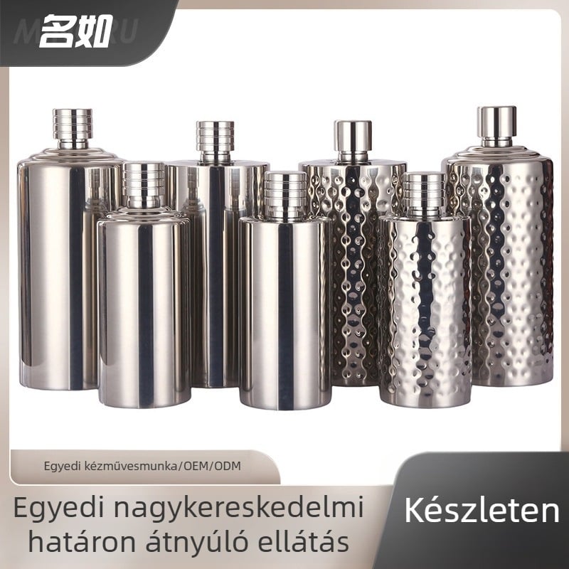 304 rozsdamentes acél hengeres palack borhoz, egyszerű modern dizájn, első osztályú minőség