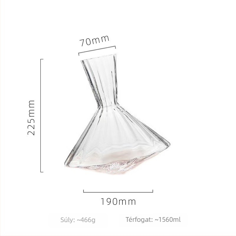 Üvegből készült dekantáló készlet, kapacitás 1000 ml vagy több, első osztályú minőség, karton dobozos csomagolás