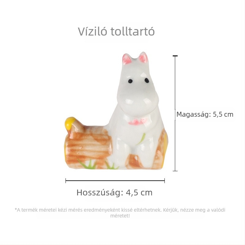 Állatmotívumos kerámiás ecsettartó kaligráfiához, modell KTBG-07