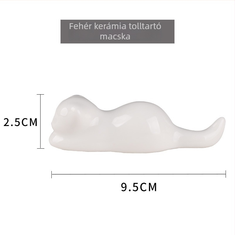 Állatmotívumos kerámiás ecsettartó kaligráfiához, modell KTBG-07