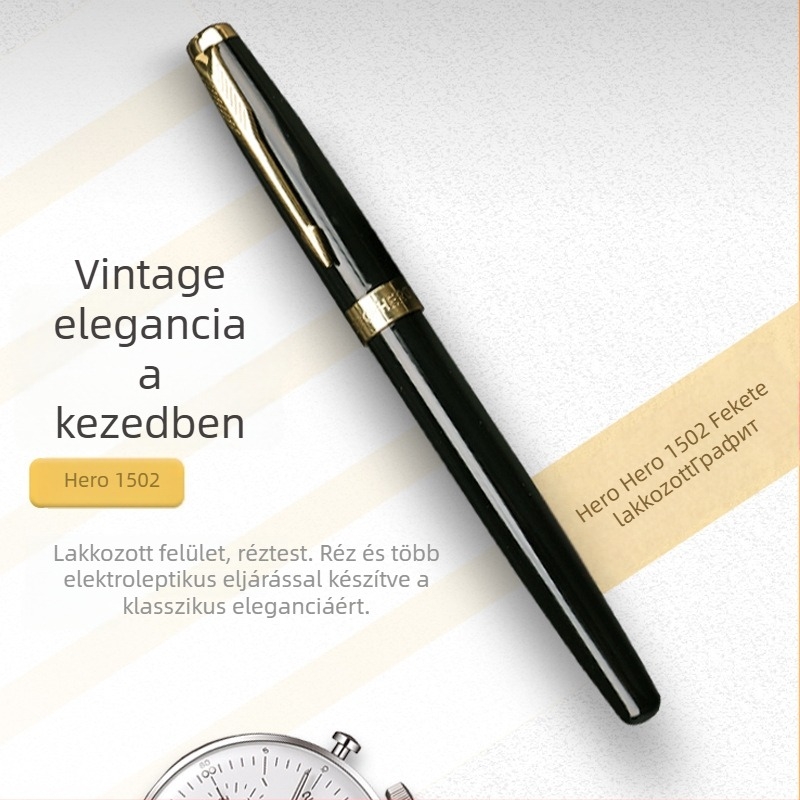 Hero 1502 fém toll díszdobozban, forgó tintaszállítás, irídium hegy, modell 1502