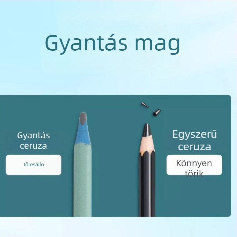 Háromszög alakú gyanta ceruza 2B grafittal – általános iskolás gyerekeknek írásra, vázlatra és rajzra