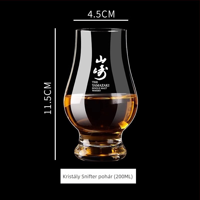 Fuyao Whisky kóstoló pohár készlet – kristályüveg, 6–10 darab, logónyomás elérhető, könnyed luxus retro stílus, papírdobozos csomagolás