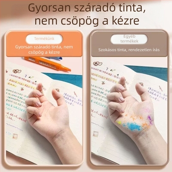 Morning Light AHMV7602 Műanyag ferde hegyezésű glitter marker Toll, 6 db/csomag; boxos csomagolás; nem törölhető; egyoldalas; diákoknak