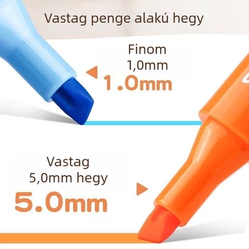 Morning Light AHMV7602 Műanyag ferde hegyezésű glitter marker Toll, 6 db/csomag; boxos csomagolás; nem törölhető; egyoldalas; diákoknak