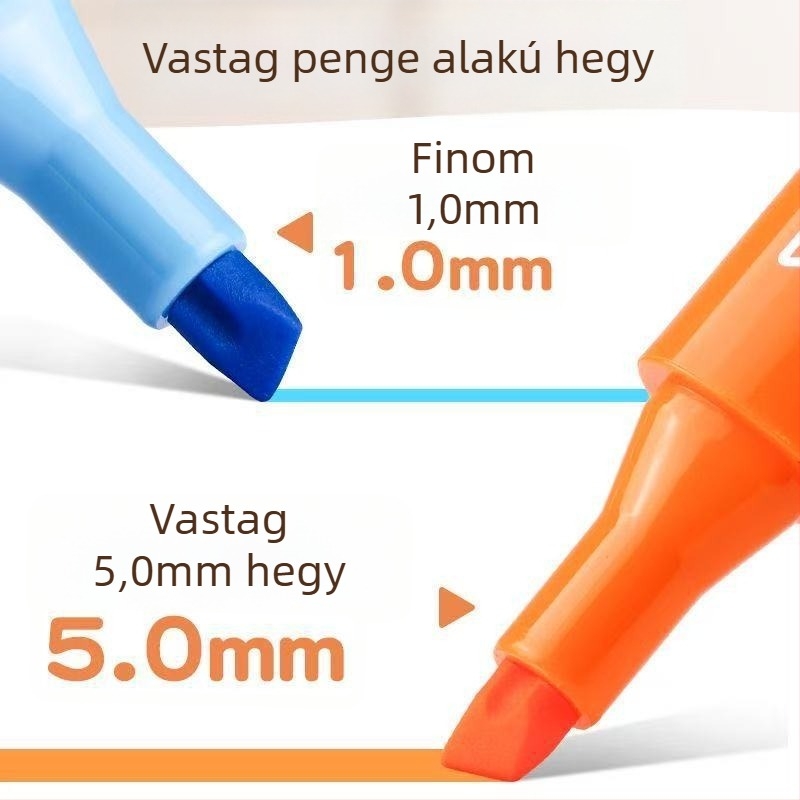 Morning Light AHMV7602 Műanyag ferde hegyezésű glitter marker Toll, 6 db/csomag; boxos csomagolás; nem törölhető; egyoldalas; diákoknak