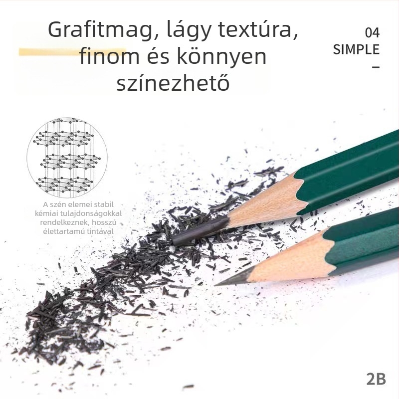 Deli fa hatszögletű ceruza HB/2B, termékszám 58104-HB/2B