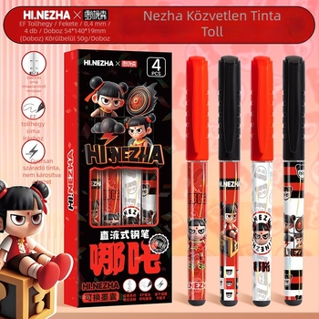 Tiger Elephant Nezha karikatúra töltő toll, cserélhető tintatartóval, gyerekeknek íráshoz