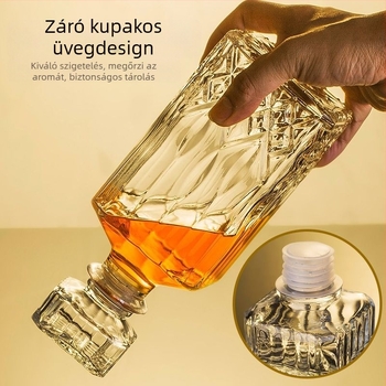 Whiskey dekantáló készlet európai stílusú poharakkal, egyszerű kialakítás
