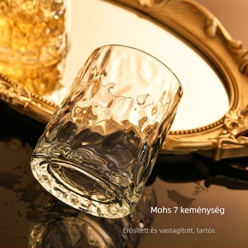 Japán stílusú Glacier whisky- és söröspohár, ólommentes kristályüveg, 1–100 ml, Sudden luck