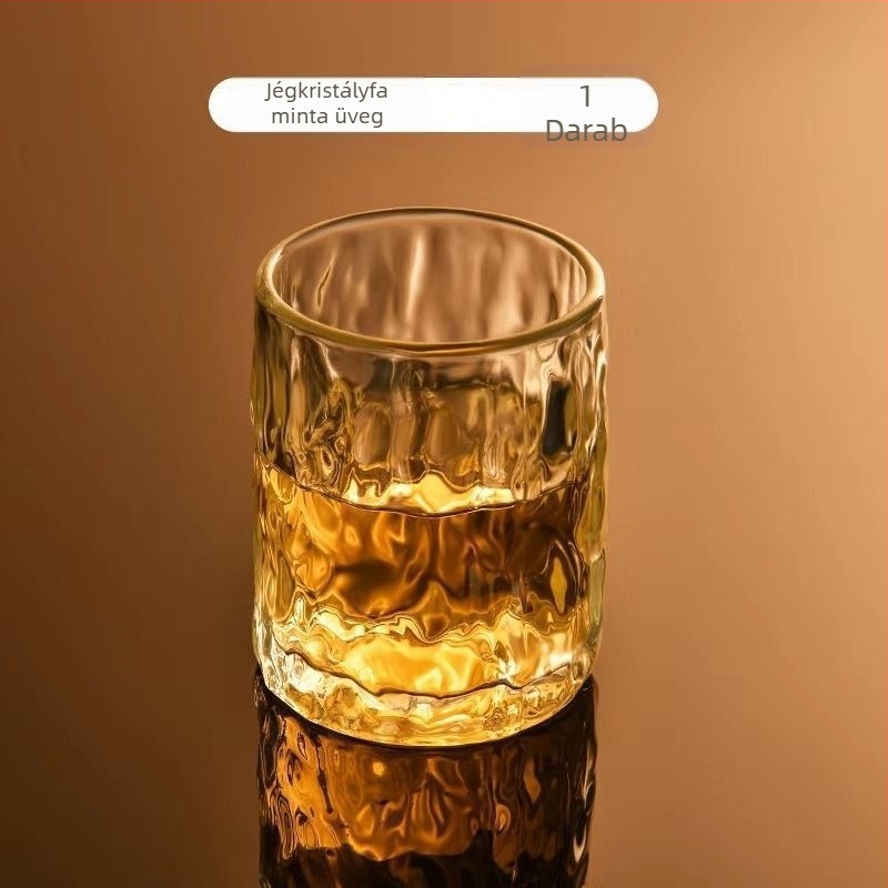 Japán stílusú Glacier whisky- és söröspohár, ólommentes kristályüveg, 1–100 ml, Sudden luck