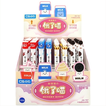 Point Stone 757 törölhető kazettás toll, rozsdamentes acél heggyel, műanyag test, 1 doboz 32 darab