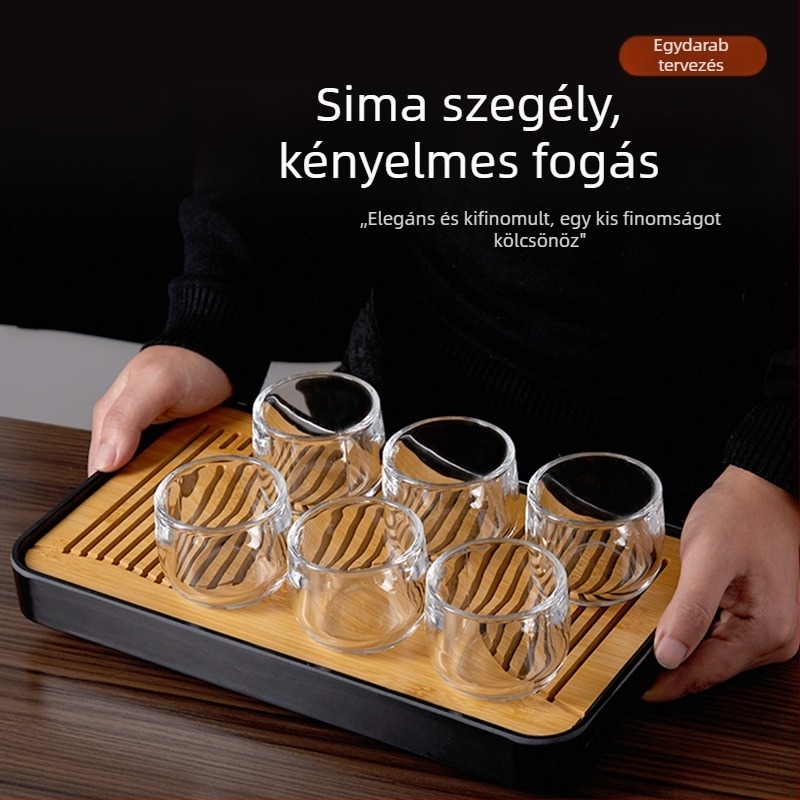 Borospohár vastag, tartós üvegből, átlátszó, kapacitás legfeljebb 100 ml, logó nyomtatás elérhető