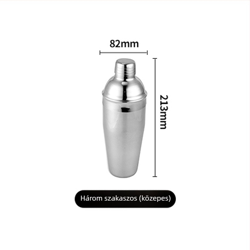 Rozsdamentes acél bárshaker készlet háromlépcsős bartender eszközökkel – prémium italkészlet