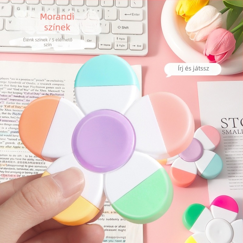 Ujjgurós marker és highlighter toll, modell Qj229, márka Geng xi, tokozás PP, kétoldalas, nem törölhető