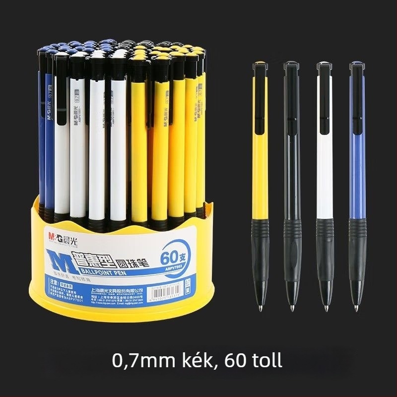 M&G Morning Light nyomógombos, visszahúzható golyóstoll – olaj-alapú tinta, 0.7 mm hegy