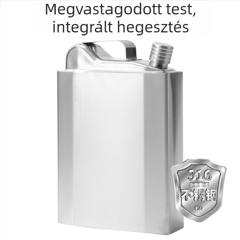 316 rozsdamentes acél hordozható italos flakon, retro luxus stílus, kapacitás 3/5/7 jin, logó nyomtatás elérhető