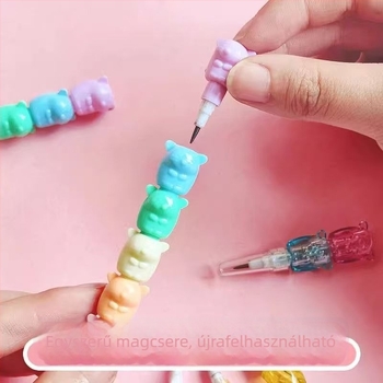 Tianzhuo kreatív golyóceruza Dumpling Family sorozatból, cserélhető grafittal, hegyezés nélkül, aranyos iskolai kiegészítő