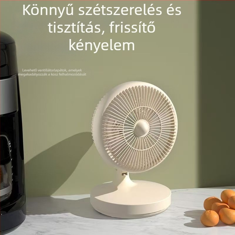 Asztali ventilátor, mini, oszcilláló fej, csendes működés, modell 1; logó nélkül; feldolgozás nélkül; akkumulátor nélkül; ajándék nélkül