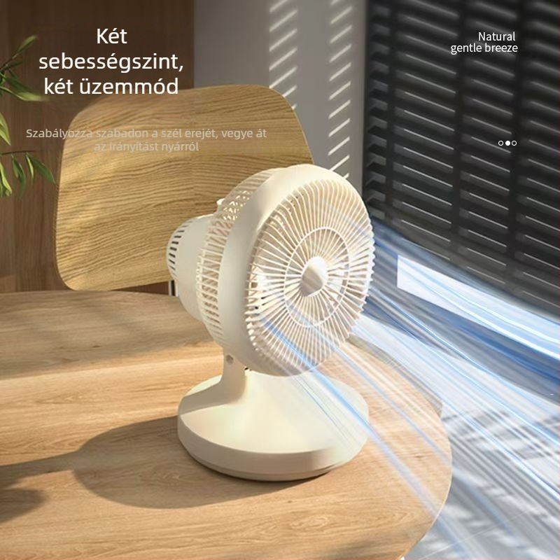 Asztali ventilátor, mini, oszcilláló fej, csendes működés, modell 1; logó nélkül; feldolgozás nélkül; akkumulátor nélkül; ajándék nélkül