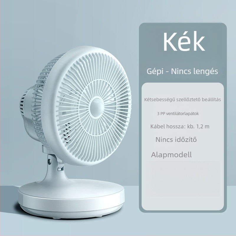 Asztali ventilátor, mini, oszcilláló fej, csendes működés, modell 1; logó nélkül; feldolgozás nélkül; akkumulátor nélkül; ajándék nélkül