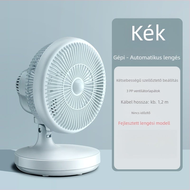 Asztali ventilátor, mini, oszcilláló fej, csendes működés, modell 1; logó nélkül; feldolgozás nélkül; akkumulátor nélkül; ajándék nélkül