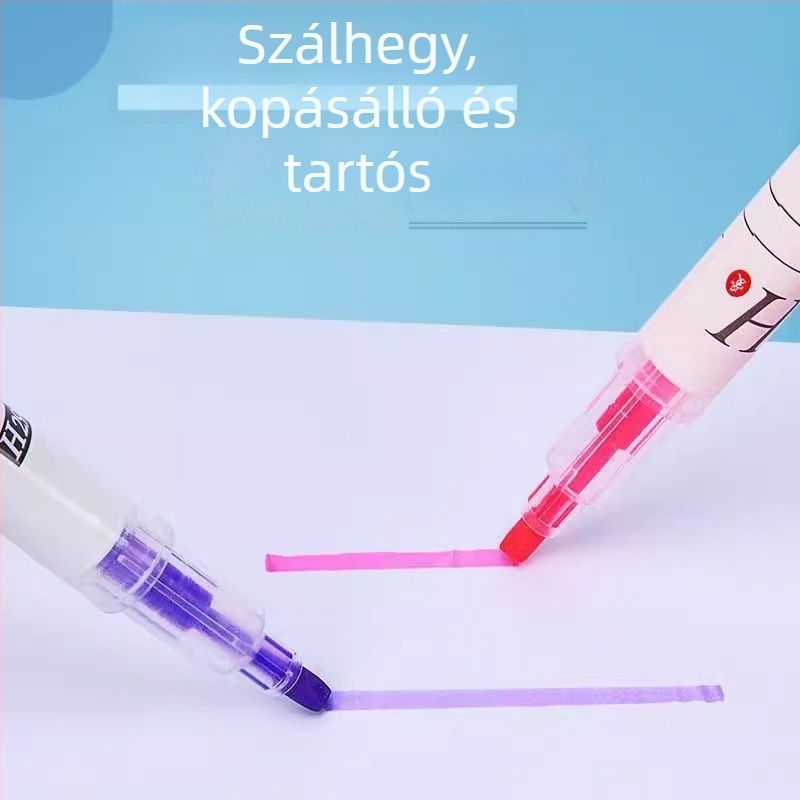 Dupla fejű kiemelő toll, műanyag házzal, modell: Highlighter