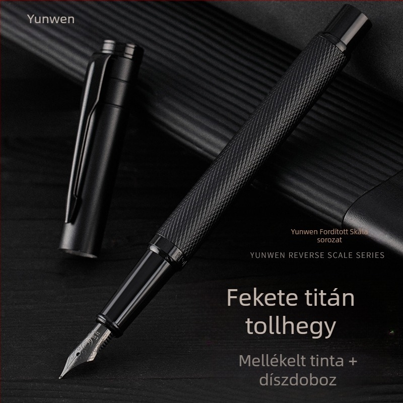 Kaligráfia gyakorló toll, férfiaknak tervezett prémium minőségű toll cserélhető tintapatronnal, elegáns irodai aláíró toll