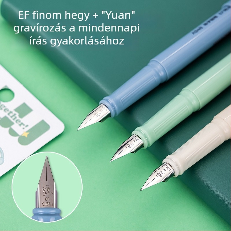 Töltőtoll diákoknak írásgyakorláshoz, modell A948, műanyag burkolat, EF tollhegy, forgó tinta felszívó rendszer, ajándékdoboza csomagolás