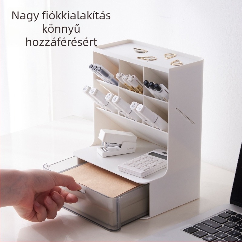 0128 Tolltartó az íróasztalhoz – ferde behelyezésű, tároló rekesz, ABS műanyag, modern minimalist stílus, kapacitás 1 toll