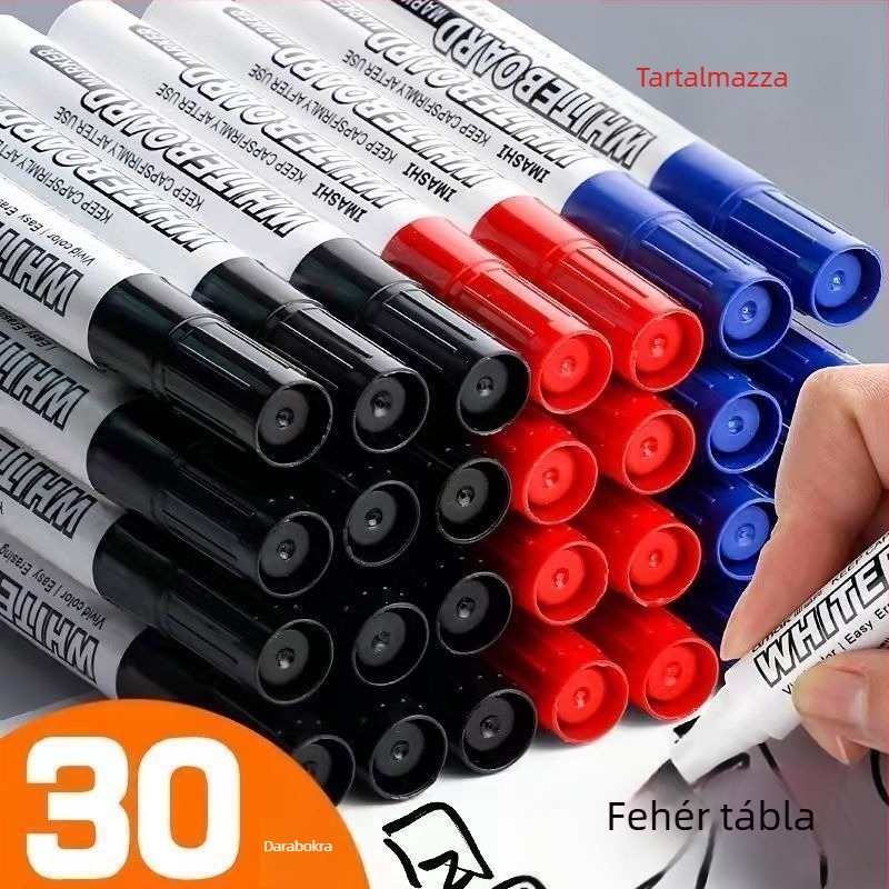 Fehértábla marker – Easy Write and Erase, Törölhető és mosható, Nagy kapacitás