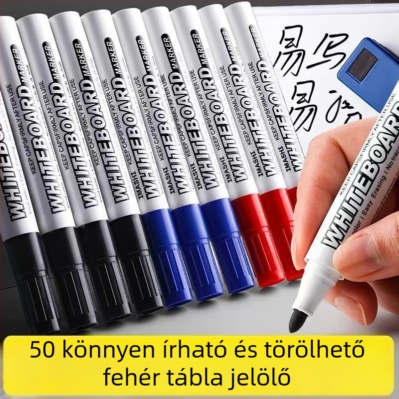 Fehértábla marker – Easy Write and Erase, Törölhető és mosható, Nagy kapacitás