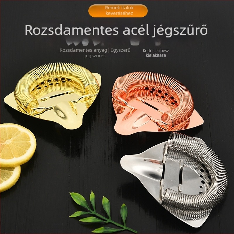 Riphel Rozsdamentes acél koktéljégszűrő - Modern egyszerűség, 107 g, egycsomagos csomagolás