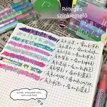 Calde Kiemelő marker – két színű, vastag heggyel, kétoldalas