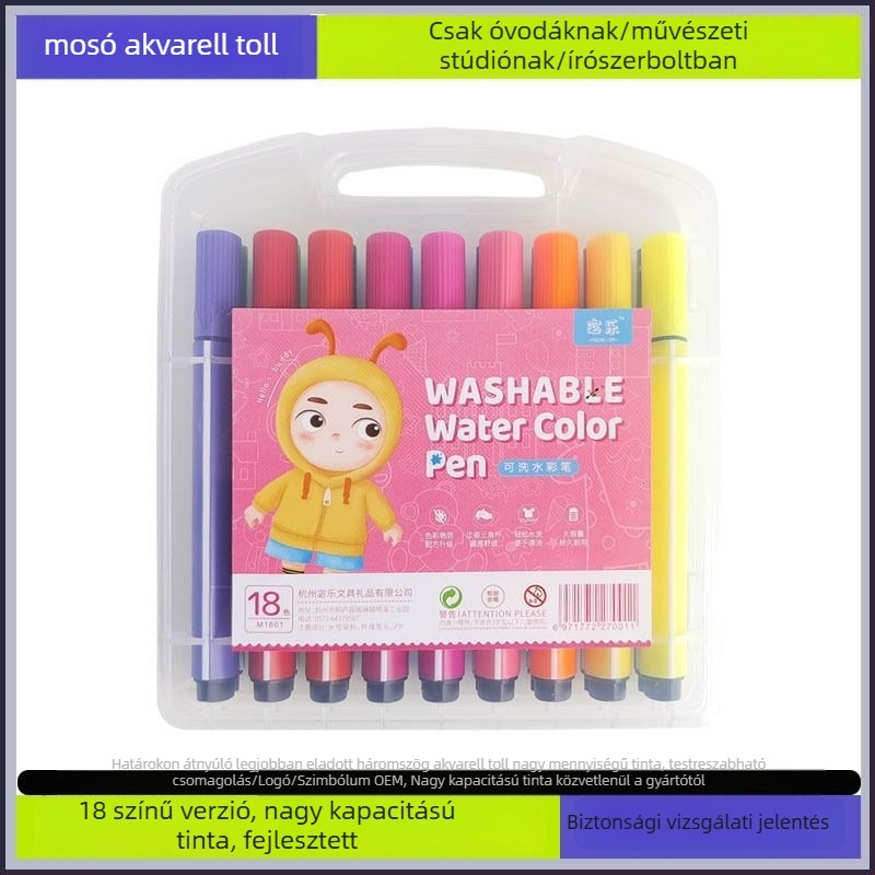 Akvarell toll gyerekeknek, mosható, nem toxikus, víz alapú, megfelelő óvodába és általános iskolába