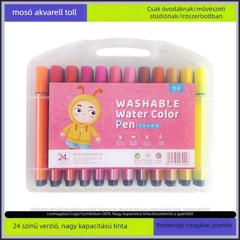 Akvarell toll gyerekeknek, mosható, nem toxikus, víz alapú, megfelelő óvodába és általános iskolába