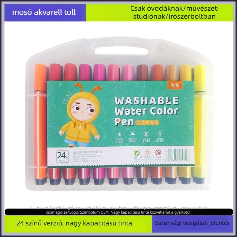 Akvarell toll gyerekeknek, mosható, nem toxikus, víz alapú, megfelelő óvodába és általános iskolába