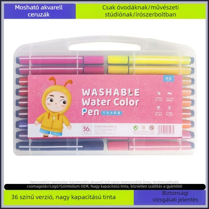 Akvarell toll gyerekeknek, mosható, nem toxikus, víz alapú, megfelelő óvodába és általános iskolába